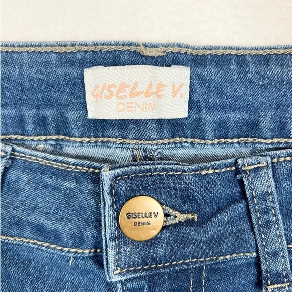 GISELLE V. High Rise Skinny Juniors Blue‎ Denim Jeans Fall Trendy Casual Size 9 - Picture 4 of 10